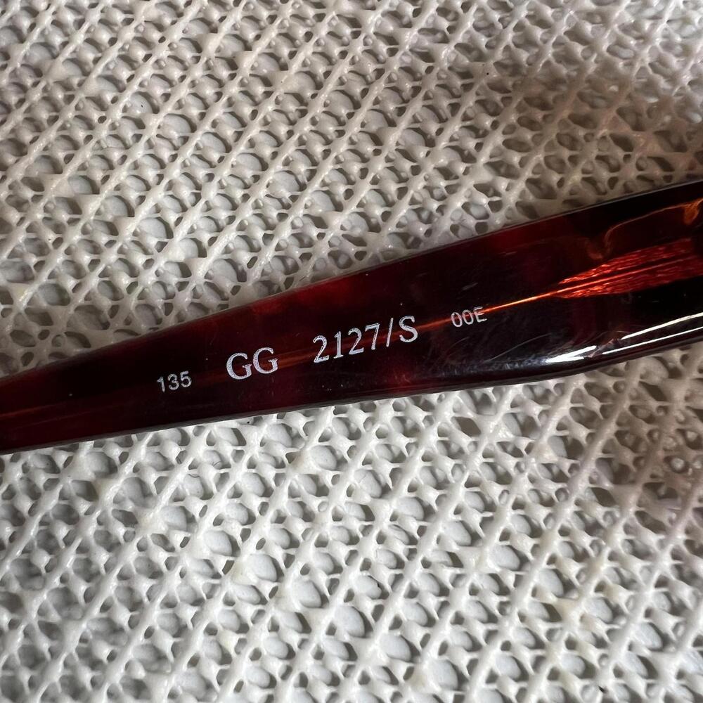 Gucci Sunglasses Womens One Size Brown Tortoise Square Made In Italy GG 2127/S - Picture 10 of 11